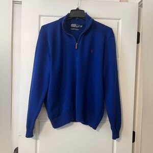 Ralph Lauren Men's Royal Blue Zip-Up Sweater